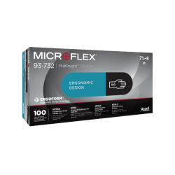 Microflex 93-732 nitrile noir S (x100)