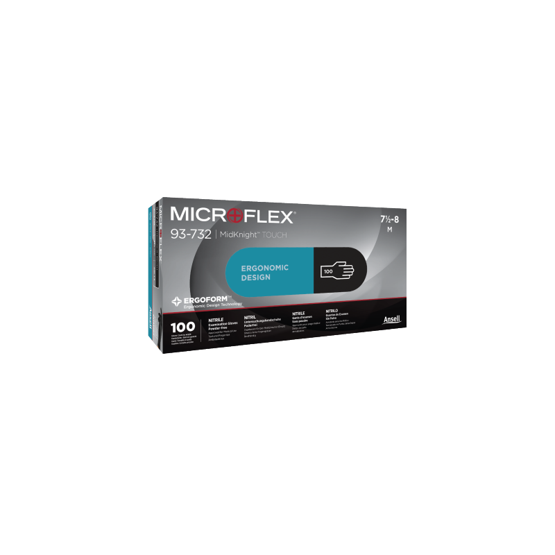 Microflex 93-732 nitrile noir S (x100)