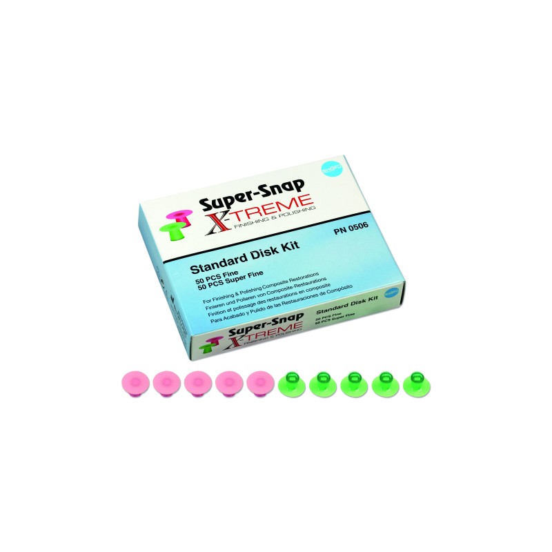 KIT SUPERSNAP XTREME: 2x50 DISQUES ( ROUGE+VERT)