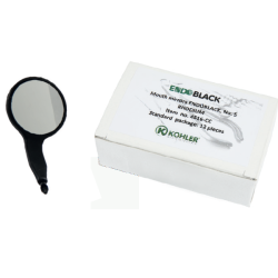 Miroir NOIR rhodium taille 5 24 mm (x12)