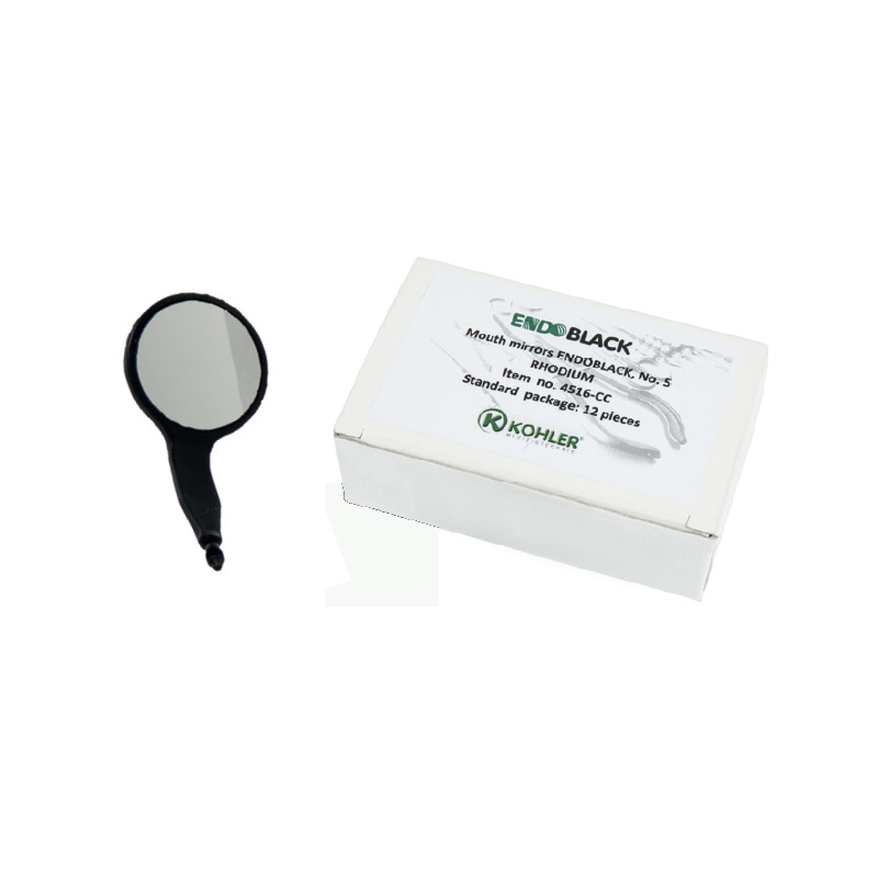 Miroir NOIR rhodium taille 5 24 mm (x12)