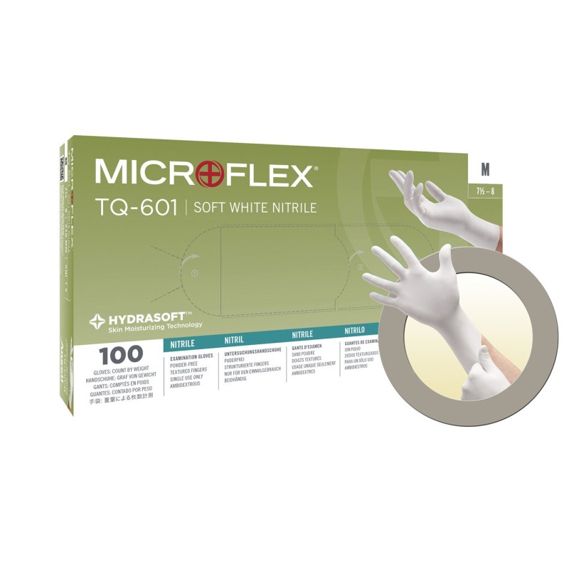 Microflex TQ-601 S hydrasoft nitrile blanc (x100)