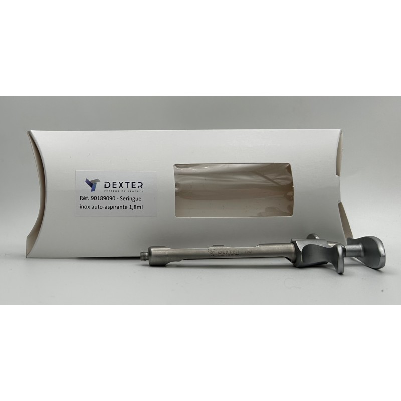 Seringue inox à carpule auto-aspirante 1,8ml